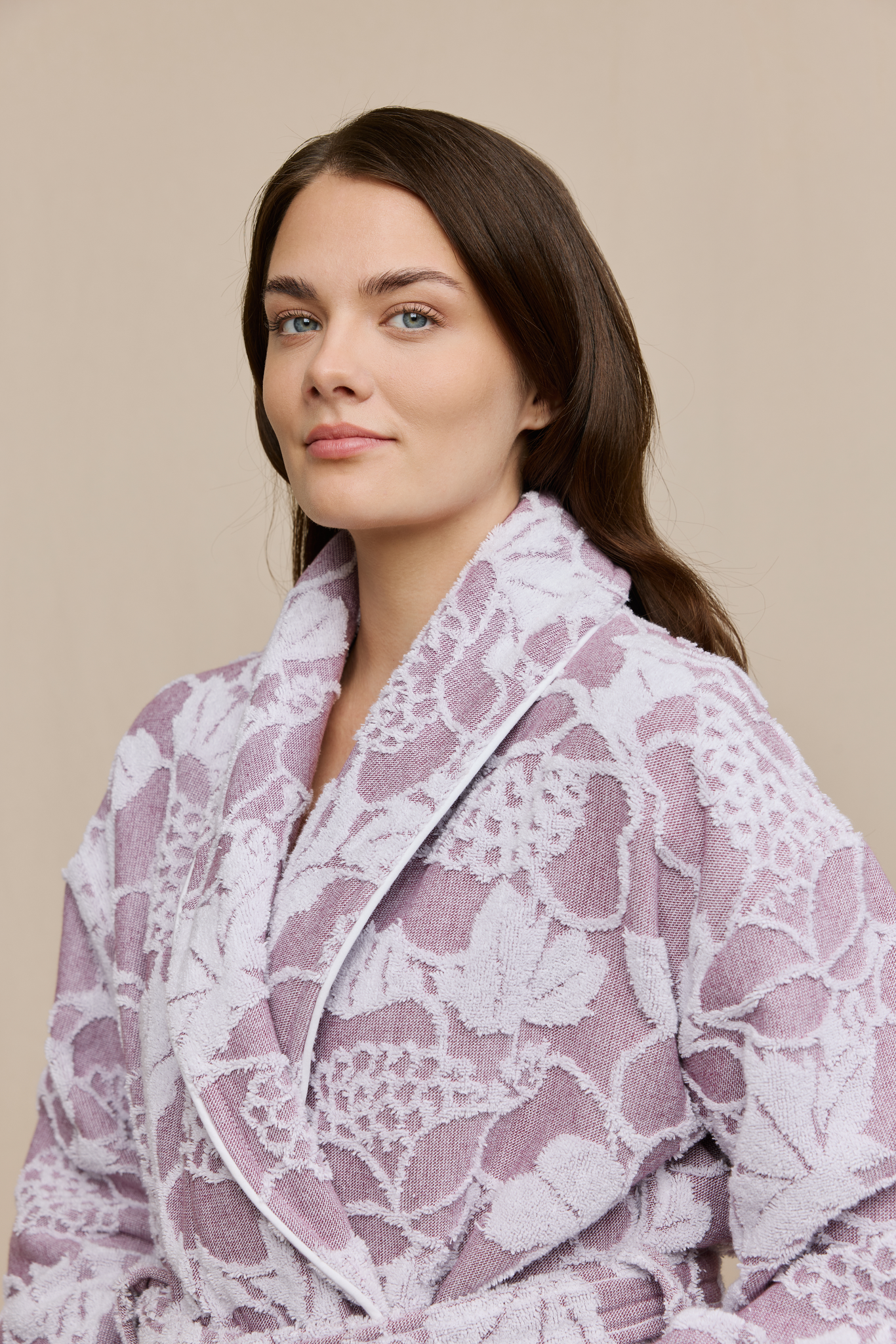 FW13001-436-LXL_2; Finlayson Annukka Kylpytakki Malva / Valkoinen / L/XL 