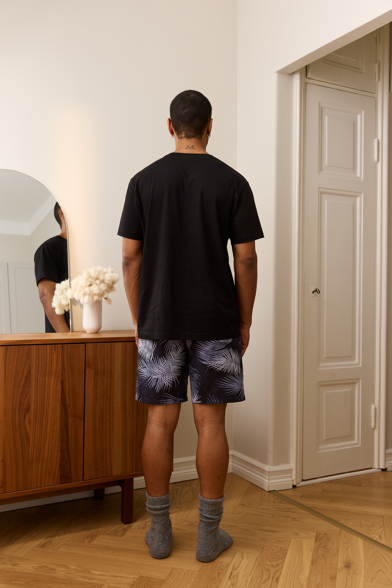 FM10002-961-S_5; Finlayson Palma Shortsipyjama Musta / Sininen / S 