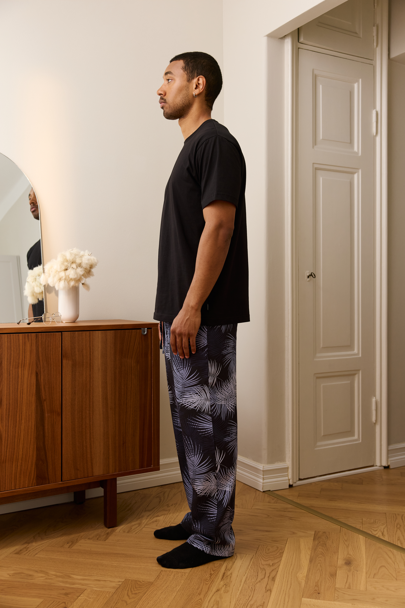 FM10001-961-XL_4; Finlayson Palma Pyjama Musta / Sininen / XL 