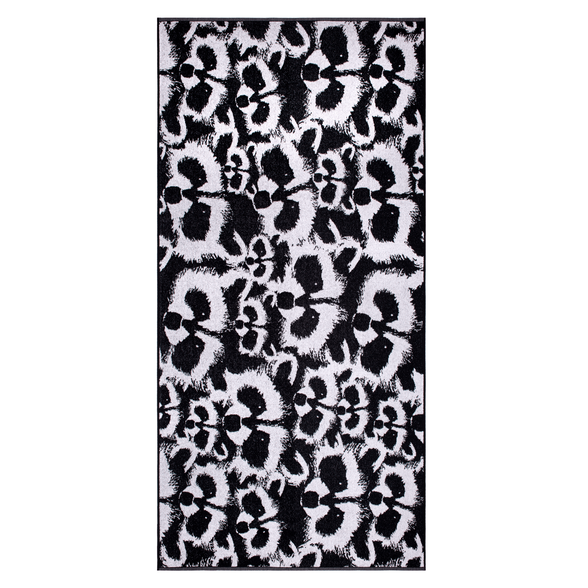 70556-4682-01-06; Finlayson Pesue pyyhe Musta / Valkoinen / 90x180 cm