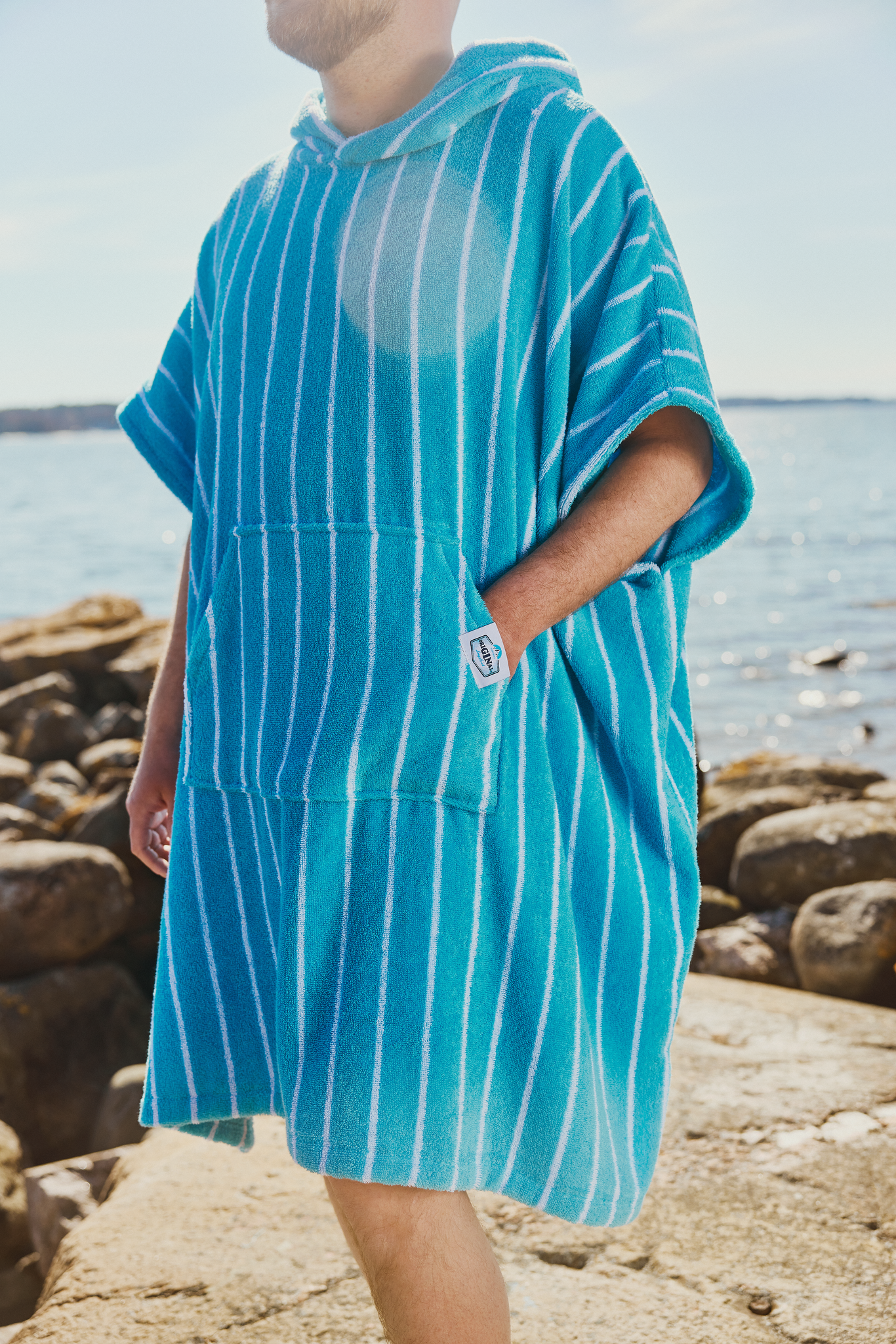 71214-5432-01-03_3; Finlayson Long drink Kylpyponcho Turkoosi / Onesize 