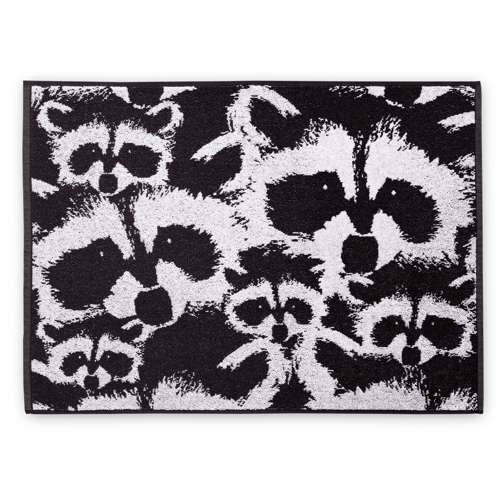 70553-4682-01-12; Finlayson Pesue pyyhe Musta / Valkoinen / 50x70 cm