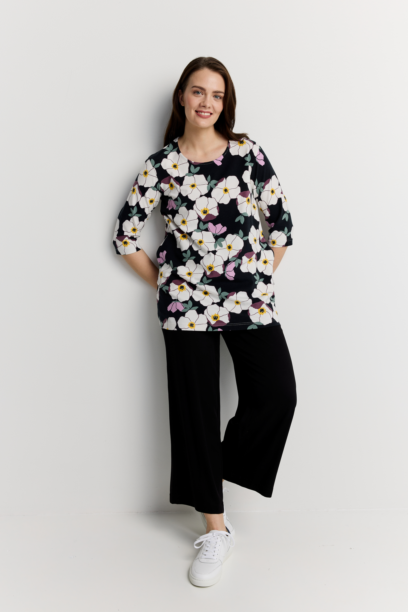 22784448004_1; Finlayson RUUSA Trikootunika Musta / Malva / XL 