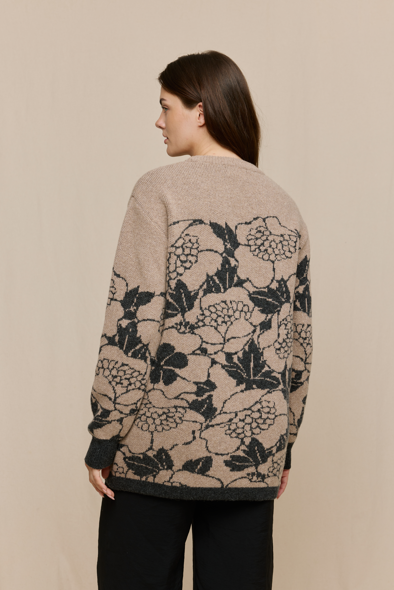 FW51006-198-XL_6; Finlayson Annukka Neule Beige / Harmaa / XL 