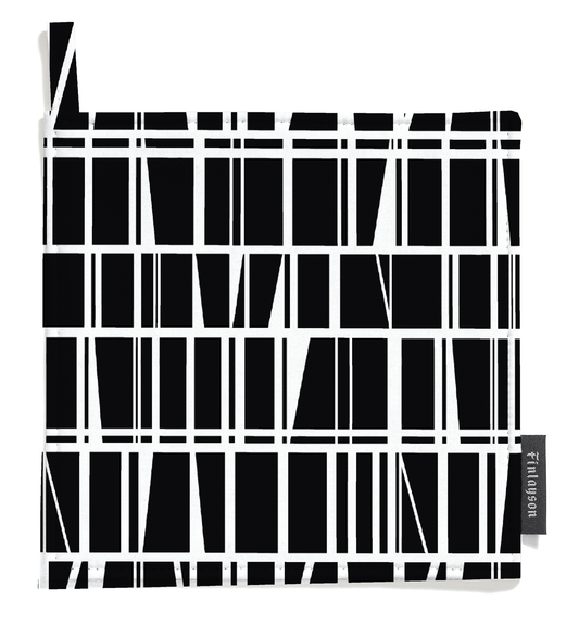80017-3435-01-10; finlayson.mom Coronna Patalappu 2 kpl Musta / Valkoinen / 22x22 cm