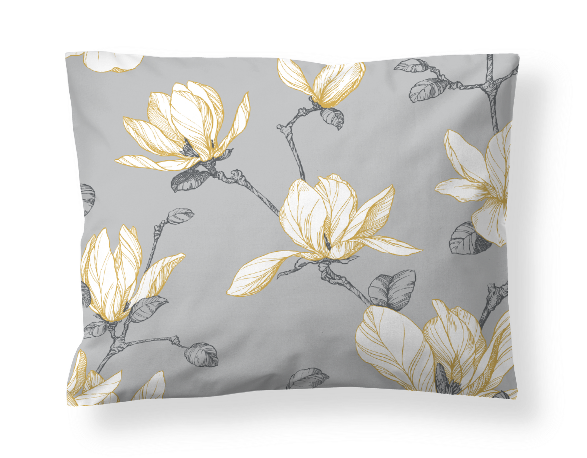 60138-4667-26-10; Finlayson Magnolia Satiinityynyliina Vaaleanharmaa / Keltainen / 50x60 cm 